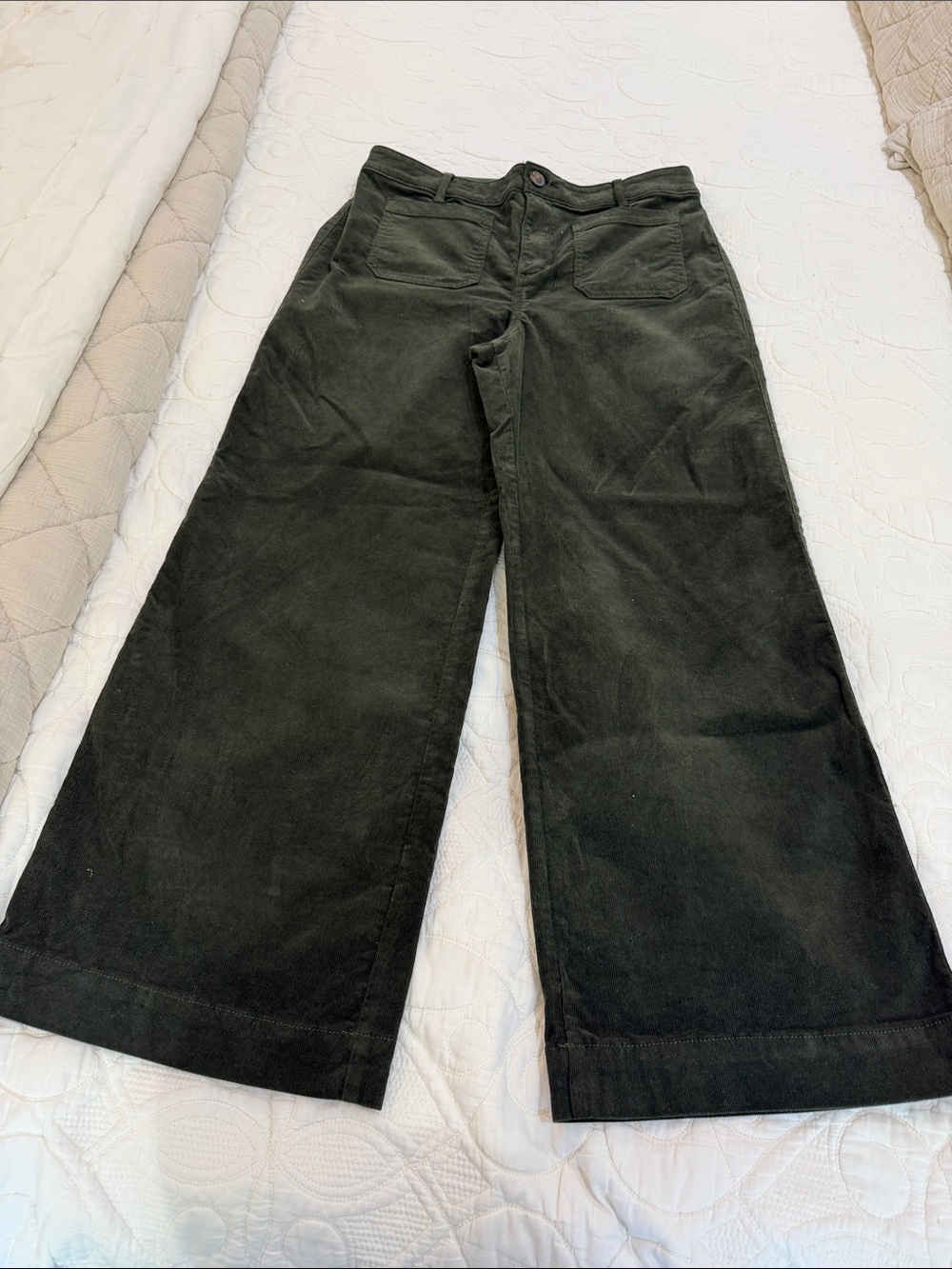 LOFT Kids Wide-Leg Corduroy Pants — Dark Green